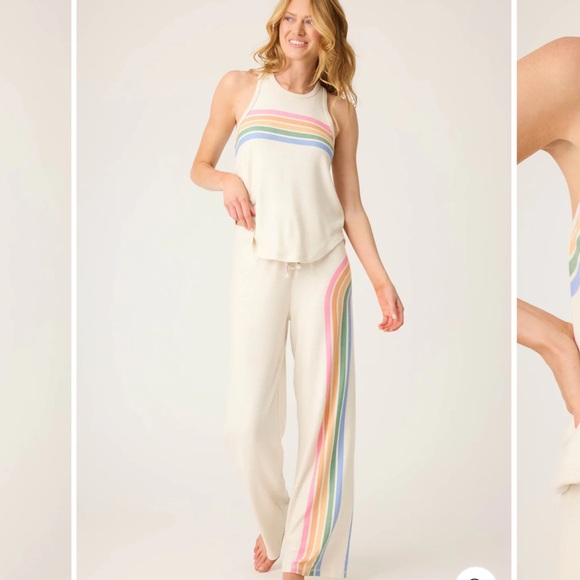 P.J. Salvage Other - P.J. Salvage Tank & Pants with Rainbow Stripes